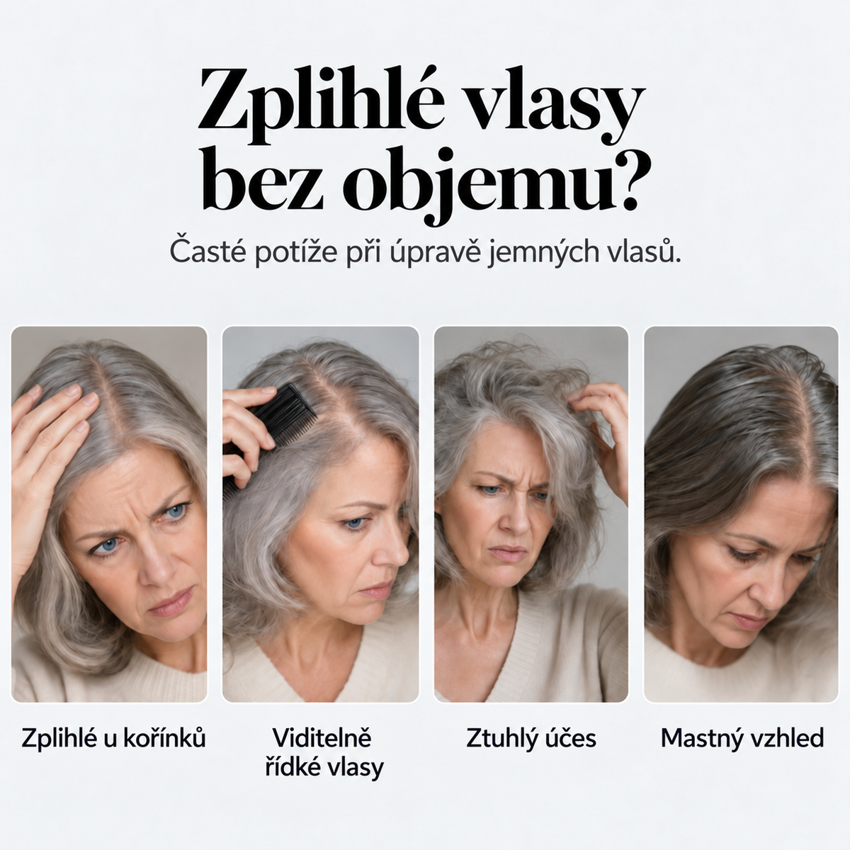 Jemné vlasy bez objemu