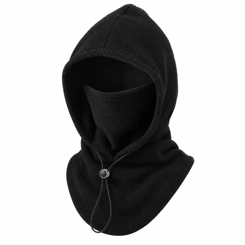 Termální kukla ThermaFleece 3 v 1 – čepice, maska a nákrčník – black
