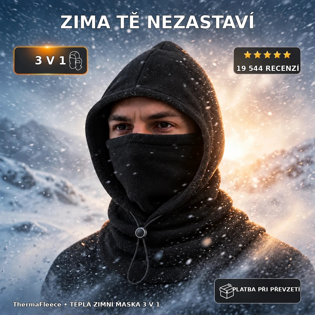 Termální kukla ThermaFleece 3 v 1 – čepice, maska a nákrčník – hero