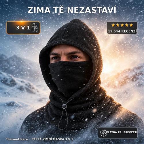 Termální kukla ThermaFleece 3 v 1 – čepice, maska a nákrčník – hero