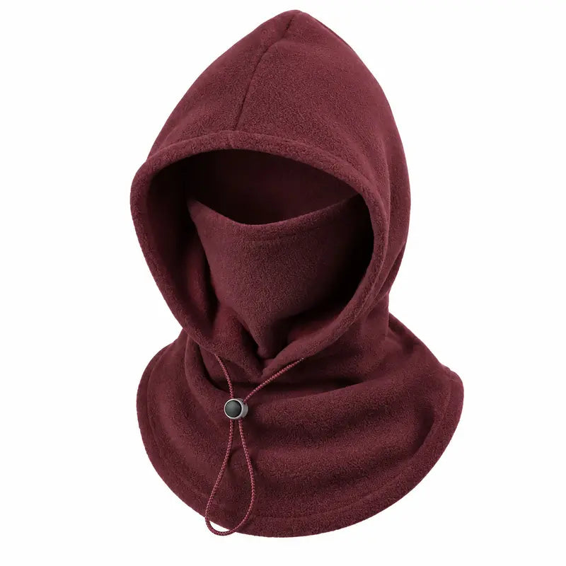 Termální kukla ThermaFleece 3 v 1 – čepice, maska a nákrčník – red