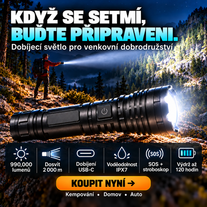 Mimořádně jasná svítilna pro přežití – představení produktu