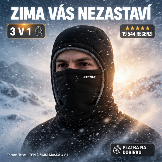 Termální kukla ThermaFleece 3 v 1 – čepice, maska a nákrčník